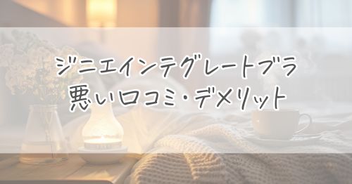 ジニエインテグレートブラの悪い口コミ・デメリット