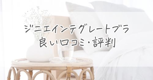 ジニエインテグレートブラの良い口コミ・評判