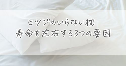 ヒツジのいらない枕の寿命を左右する3つの要因