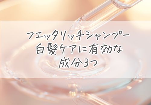 フエッタリッチシャンプーの白髪ケアに有効な成分3つ