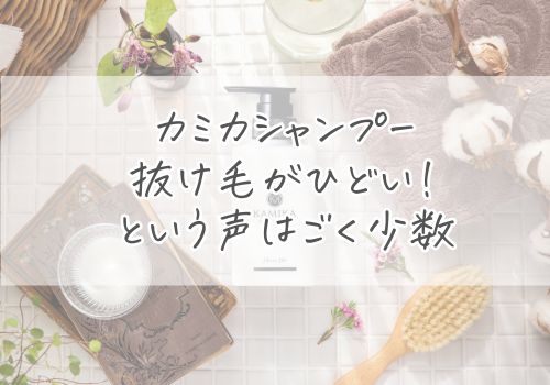 カミカシャンプーで抜け毛がひどいという声はごく少数！