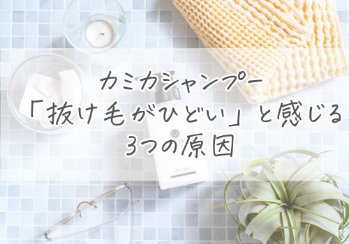 カミカシャンプーで「抜け毛がひどい」と感じる3つの原因