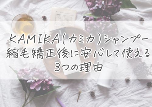 KAMIKA(カミカ)シャンプーは縮毛矯正後でも安心して使える３つの理由
