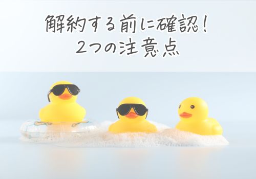 定期便を解約する前に確認しておきたい2つの注意点