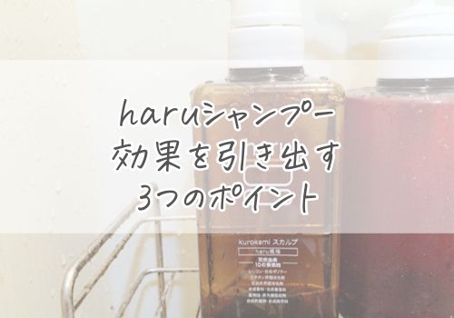haruシャンプーで効果を引き出す3つのポイント