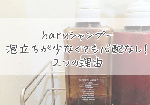 haruシャンプーは泡立ちが少なくても大丈夫な２つの理由