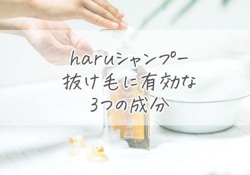 haruシャンプーが抜け毛に有効な3つの成分