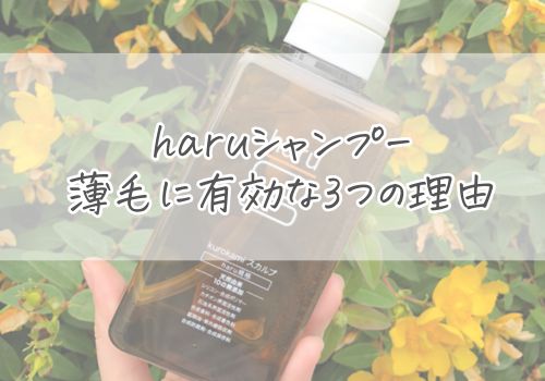 haruシャンプーが薄毛に有効な3つの理由