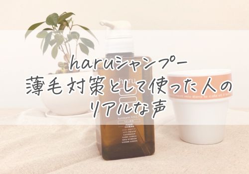 haruシャンプーを薄毛対策として使った人のリアルな声