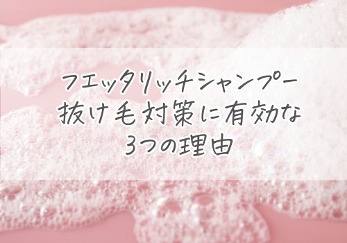 フエッタリッチシャンプーが抜け毛に有効な3つの理由
