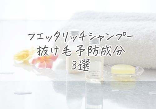 フエッタリッチシャンプーに含まれる抜け毛予防成分3選