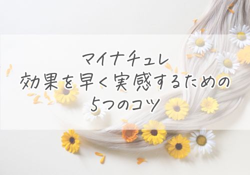 マイナチュレカラートリートメントの効果を早く実感するための5つのコツ